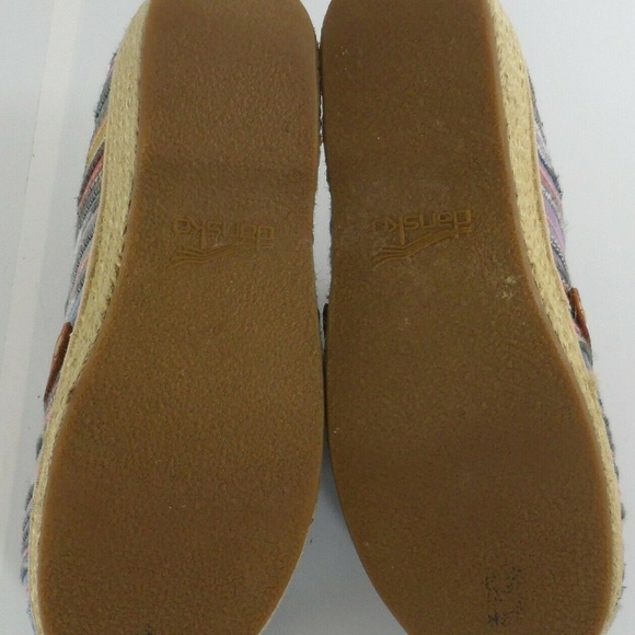 Dansko Woven Striped Jute Mules Strap Nursing Shoe - Picture 8 of 8